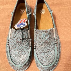 Ariat Men's Geometric Blue Loafers
